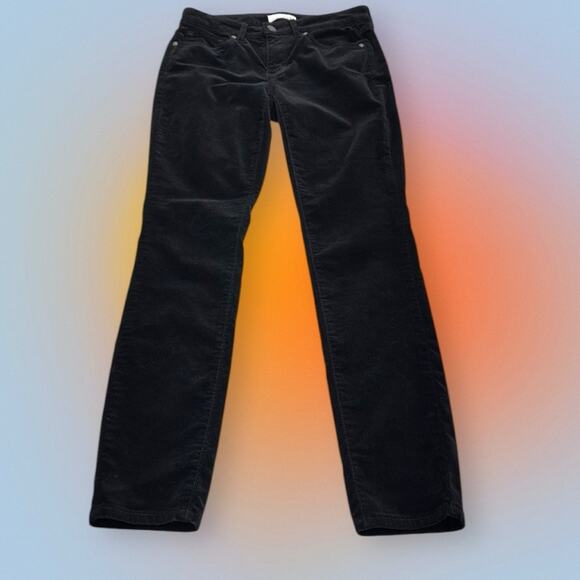 LOFT Women’s 25 Black CURVY SKINNY Velvet Jeans - Picture 2 of 4